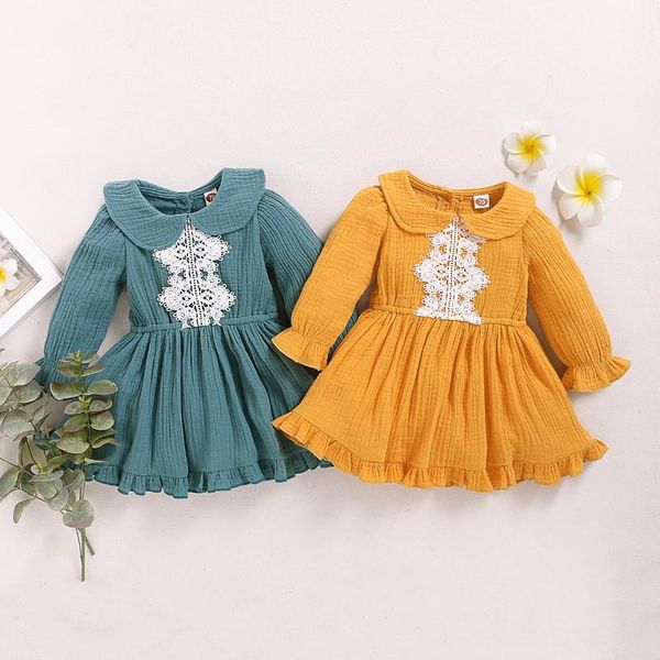 girl's dresses kids baby girls autumn long sleeve lace patchwork toddler princess party knee-length dress children clothes 0-3y, Red;yellow
girl's dresses kids baby girls autumn long sleeve lace patchwork toddler princess party knee-length dress children clothes 0-3y, Red;yellow