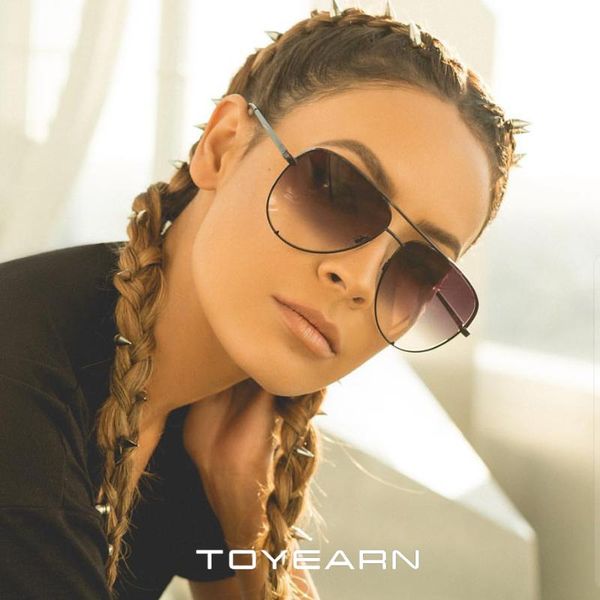 sunglasses toyearn 2021 fashion ladies pilot women men goggle gradient metal sun glasses for female mirror shades uv400, White;black
sunglasses toyearn 2021 fashion ladies pilot women men goggle gradient metal sun glasses for female mirror shades uv400, White;black