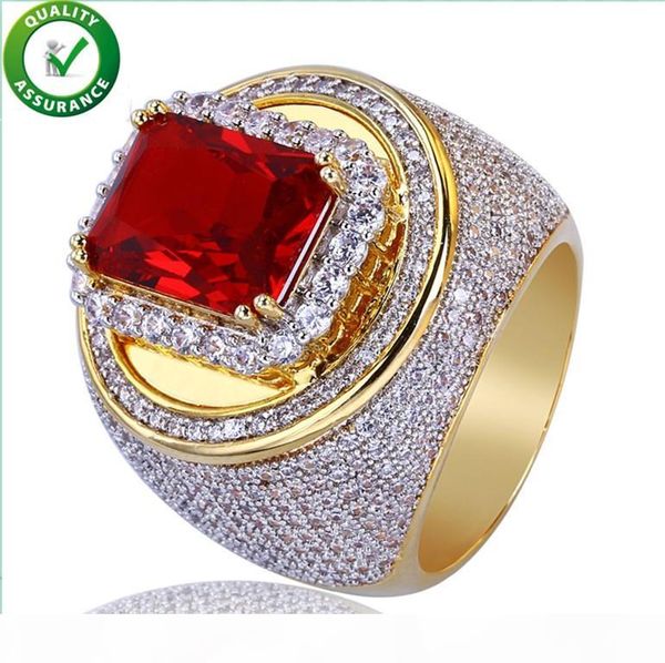 hip hop jewelry mens gold rings iced out luxury designer micro paved cz red diamond bling rock finger ring engagement wedding accessories, Golden;silver
hip hop jewelry mens gold rings iced out luxury designer micro paved cz red diamond bling rock finger ring engagement wedding accessories, Golden;silver