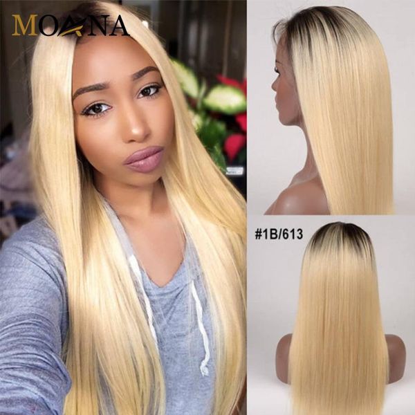 1b #613 blonde lace front human hair wigs pre plucked with baby hair lace front wig human wigs, Black;brown