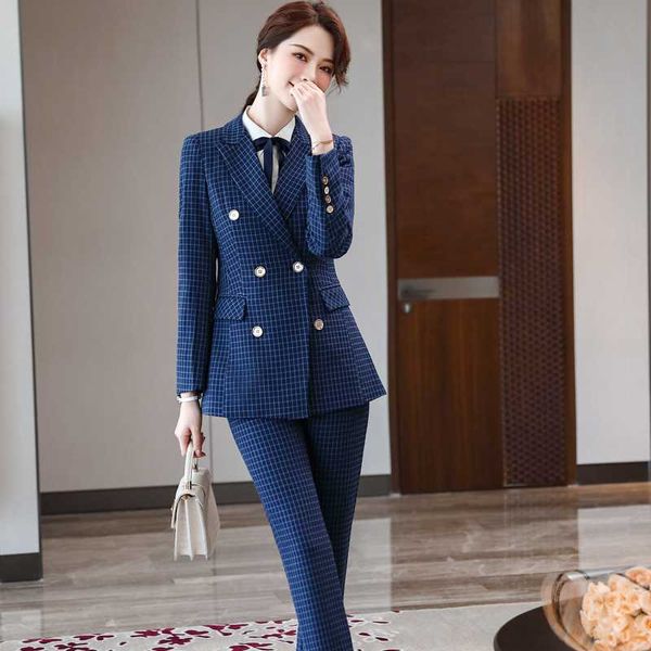 women's two piece pants ladies office elegant plaid uniform designs pantsuits autumn winter styles professional female career interview, White
women's two piece pants ladies office elegant plaid uniform designs pantsuits autumn winter styles professional female career interview, White