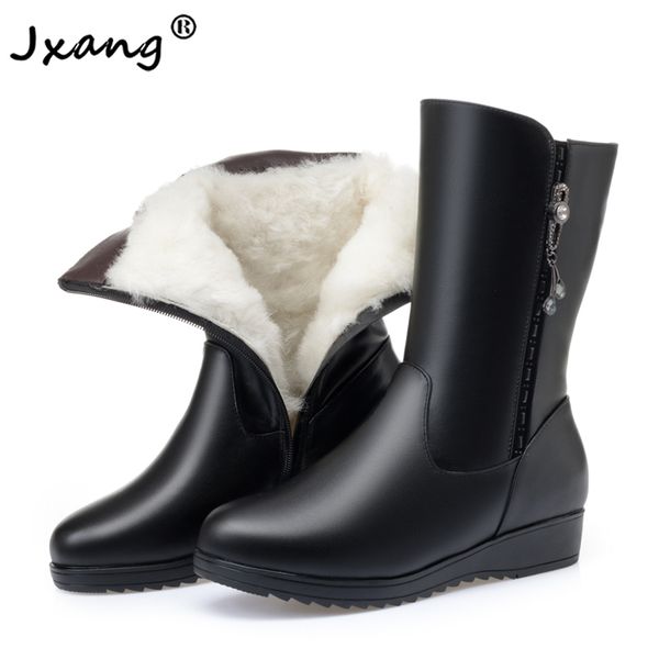 jxang mid calf boots women new winter boots woman genuine leather wool large size female riding ladies winter footwear, Black
jxang mid calf boots women new winter boots woman genuine leather wool large size female riding ladies winter footwear, Black