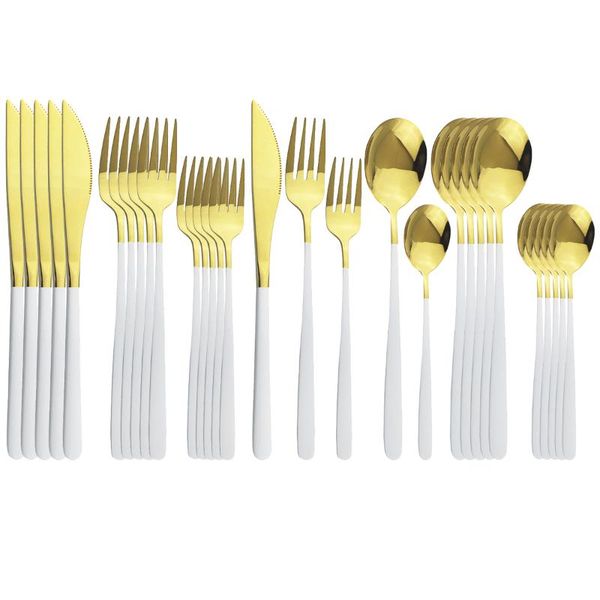 flatware sets white gold 30piece cutlery set 18/10 stainless steel dinnerware silverware dinner for home knife fork spoon
flatware sets white gold 30piece cutlery set 18/10 stainless steel dinnerware silverware dinner for home knife fork spoon