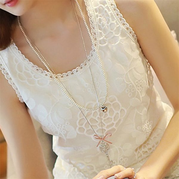 plus size s-6xl women blouse shirt femininas 2020 summer fashion woman lace elegant sleeveless blusas crochet casual, White
plus size s-6xl women blouse shirt femininas 2020 summer fashion woman lace elegant sleeveless blusas crochet casual, White
