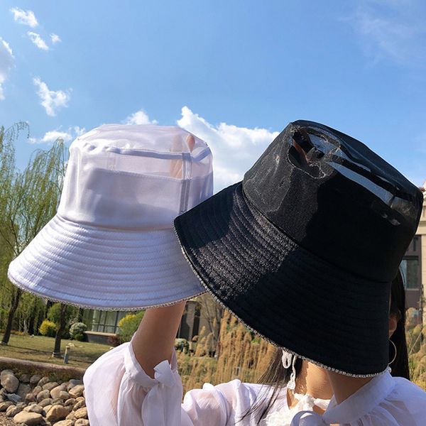 white women summer hat rhinestone trim bucket hat breathable mesh sun adjustble travel ladies wide brim beach cap, Blue;gray
white women summer hat rhinestone trim bucket hat breathable mesh sun adjustble travel ladies wide brim beach cap, Blue;gray
