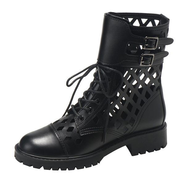 short boots net women british style thick-heel platform waterproof roman shoes hollow breathable boots ladies, Black
short boots net women british style thick-heel platform waterproof roman shoes hollow breathable boots ladies, Black