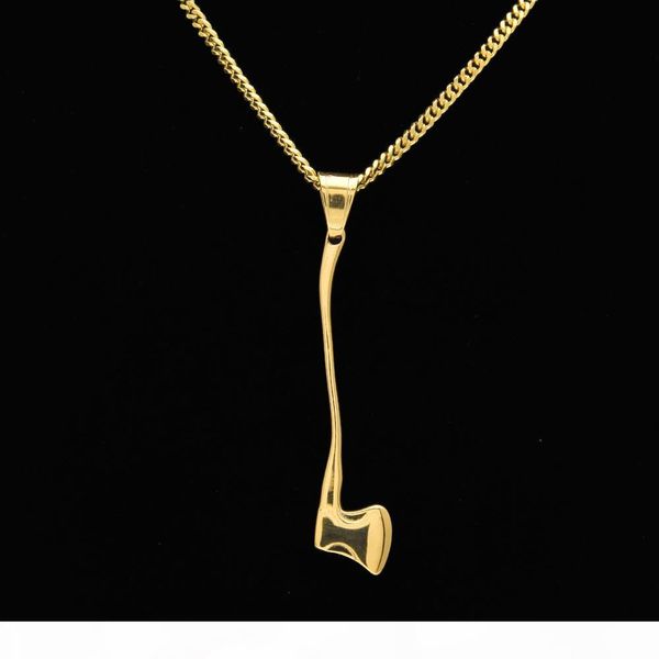 mens gold plated personality axe stainless steel pendant necklace with 24inch cuba copper chain necklace hip hop jewelry, Silver
mens gold plated personality axe stainless steel pendant necklace with 24inch cuba copper chain necklace hip hop jewelry, Silver