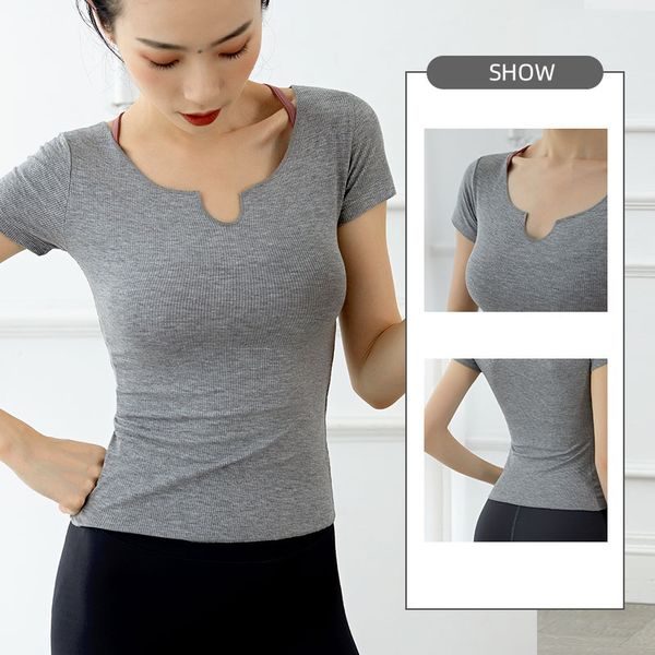 yoga outfits 2021 summer out back short sleeve u-neck running t-shirt exercise loose fitness sport tees top, White;red
yoga outfits 2021 summer out back short sleeve u-neck running t-shirt exercise loose fitness sport tees top, White;red
