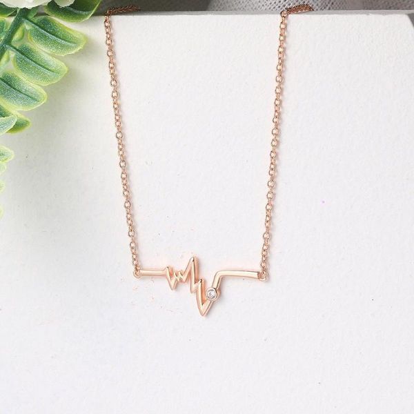 mxgxfam rose 585 gold color 45 cm electrocardiogram pendant short necklace for women fashion jewelry 45cm chain, Silver
mxgxfam rose 585 gold color 45 cm electrocardiogram pendant short necklace for women fashion jewelry 45cm chain, Silver