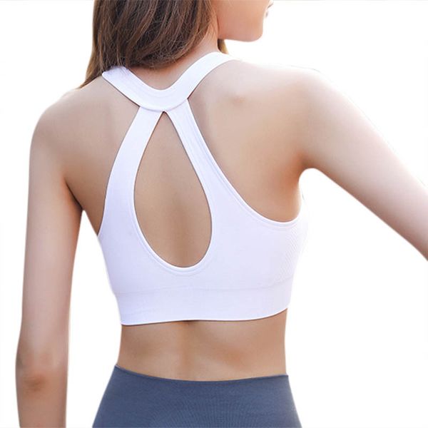 gym clothing women zipper push up sports bras,padded wireshockproof fitness athletic running yoga vest, White;black
gym clothing women zipper push up sports bras,padded wireshockproof fitness athletic running yoga vest, White;black
