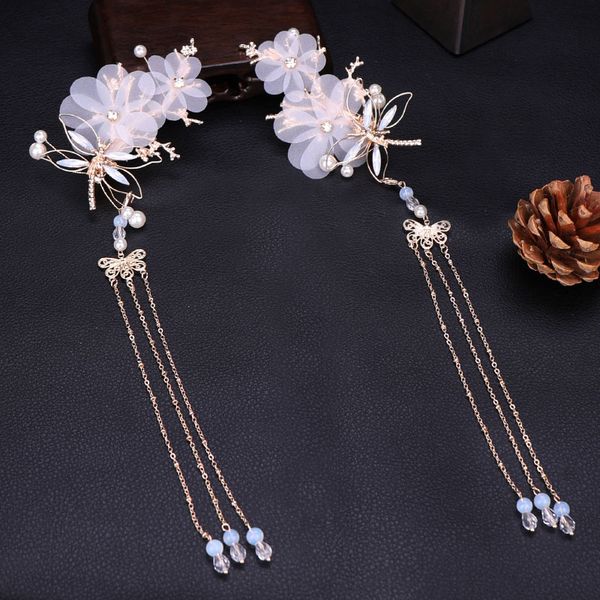 hair accessories han fu headdress children's hairpin antique princess tassel wander ribbon super fairy side clip ha, Slivery;white
hair accessories han fu headdress children's hairpin antique princess tassel wander ribbon super fairy side clip ha, Slivery;white