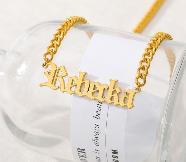 stainless steel horsewhip chain personalized old english name necklaces pendants women jewelry custom vintage nameplate choker11, Silver
stainless steel horsewhip chain personalized old english name necklaces pendants women jewelry custom vintage nameplate choker11, Silver