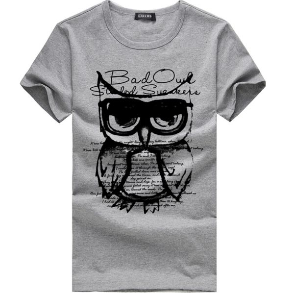 fashion short sleeve printed male t shirts mens tee shirts cotton casual tee, White;black