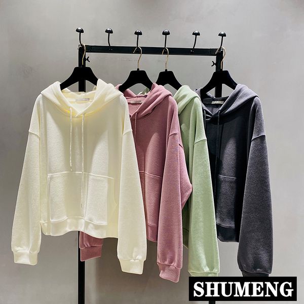 2020 new autumn short hoodie coat solid color women's long sleeve hooded jacket loose sweatshirt teenager casual hoody, Black
2020 new autumn short hoodie coat solid color women's long sleeve hooded jacket loose sweatshirt teenager casual hoody, Black
