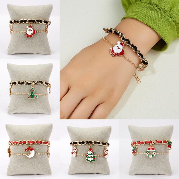 rinhoo new christmas bracelet santa claus moon snowman bell elk tree black red rope chain bracelet charm jewelry gift for women
rinhoo new christmas bracelet santa claus moon snowman bell elk tree black red rope chain bracelet charm jewelry gift for women