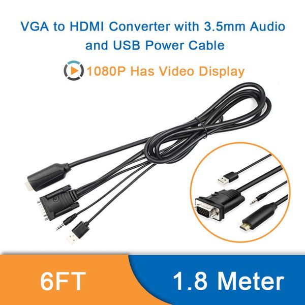 vga to hdmi converter cable adapter 1080p 3.5mm audio and usb power cable for pc laphdtv projector monitor new products
vga to hdmi converter cable adapter 1080p 3.5mm audio and usb power cable for pc laphdtv projector monitor new products
