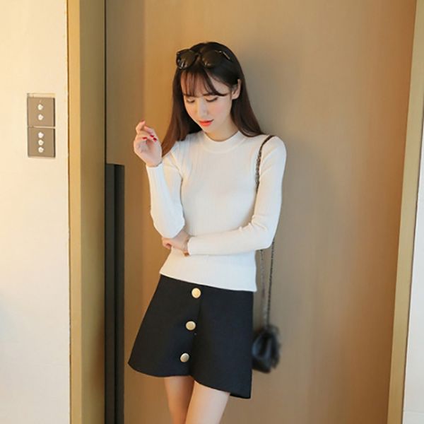 blackday autumn winter korean version of solid color slim long-sleeved bottoming shirt female wild turtleneck sweater new, White
blackday autumn winter korean version of solid color slim long-sleeved bottoming shirt female wild turtleneck sweater new, White
