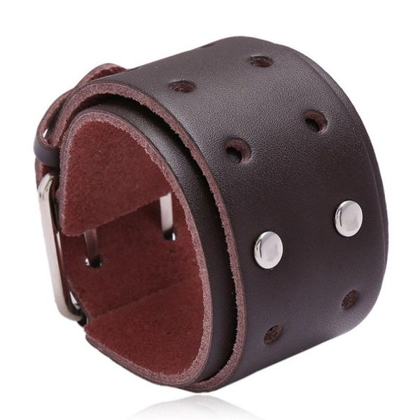 punk fashion wide wristbands casual genuine leather belt simple rivets charms biker bangle wrap women men jewelry, Golden;silver
punk fashion wide wristbands casual genuine leather belt simple rivets charms biker bangle wrap women men jewelry, Golden;silver
