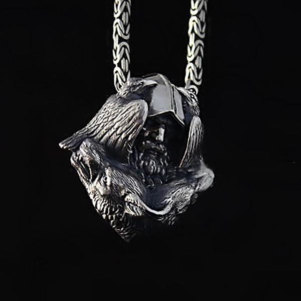 men norse odin viking 316l stainless steel silver color pendant scandinavian raven wolf men's amulet jewelry gife
men norse odin viking 316l stainless steel silver color pendant scandinavian raven wolf men's amulet jewelry gife