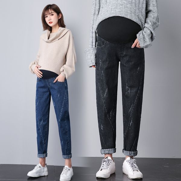 529# maternity pants spring autumn ninth pants maternity jeans belly support elastic waist trousers, White
529# maternity pants spring autumn ninth pants maternity jeans belly support elastic waist trousers, White