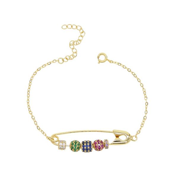 tiny link chain bracelet with colorful cz pave charm bead moving safety pin bracelet new women rainbow cz charm jewelry, Black
tiny link chain bracelet with colorful cz pave charm bead moving safety pin bracelet new women rainbow cz charm jewelry, Black