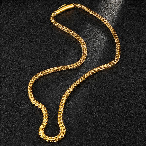 d&z stainless steel men chain necklace gold color wheat cuban link chain collares for male accessories, Silver
d&z stainless steel men chain necklace gold color wheat cuban link chain collares for male accessories, Silver