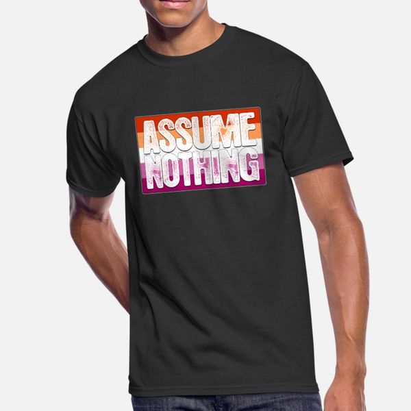 assume nothing lesbian pride flag t shirt men design short sleeve crew neck kawaii gift new style summer outfit shirt
assume nothing lesbian pride flag t shirt men design short sleeve crew neck kawaii gift new style summer outfit shirt