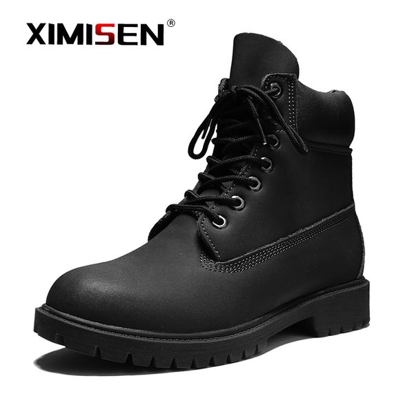 ximisen classic men's boots handmade men ankle boots outdoor waterproof male basic work shoes autumn lace-up man moccasins, Black
ximisen classic men's boots handmade men ankle boots outdoor waterproof male basic work shoes autumn lace-up man moccasins, Black