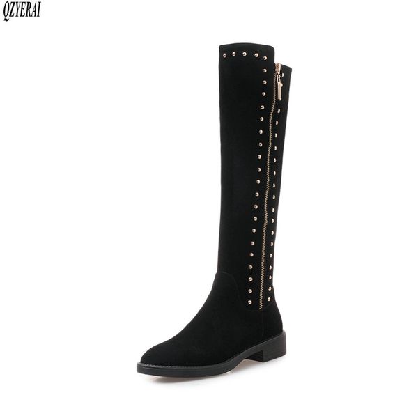 qzyerai black the knee boots genuine leather female boots warm women's autumn and winter cowhide women's shoes
qzyerai black the knee boots genuine leather female boots warm women's autumn and winter cowhide women's shoes