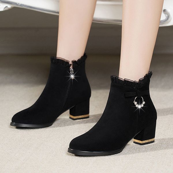 cresfimix botas femininas women classic flock autumn side zip square heel boots lady cool sweet winter boots a6742, Black
cresfimix botas femininas women classic flock autumn side zip square heel boots lady cool sweet winter boots a6742, Black