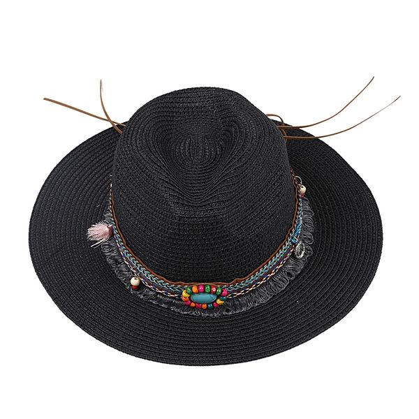 spring summer bohemia style women's jazz caps hats with wide birm women straw vintage hat floppy sun beach cap, Blue;gray
spring summer bohemia style women's jazz caps hats with wide birm women straw vintage hat floppy sun beach cap, Blue;gray