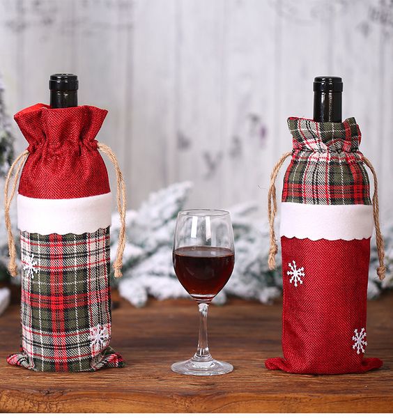 christmas decorations linen red wine cover gift lattice bottle bag el home table supplies
christmas decorations linen red wine cover gift lattice bottle bag el home table supplies