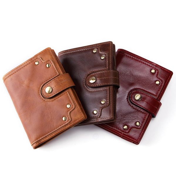 wallets vintage rivets male purse id card holders slim hasp money bag women short wallet genuine leather men with coin pocket, Red;black
wallets vintage rivets male purse id card holders slim hasp money bag women short wallet genuine leather men with coin pocket, Red;black