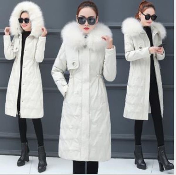 wholesale fashion new winter women's long section over the knee drawstring slim fit big fur collar thick slim fit down padded jacket, Black
wholesale fashion new winter women's long section over the knee drawstring slim fit big fur collar thick slim fit down padded jacket, Black