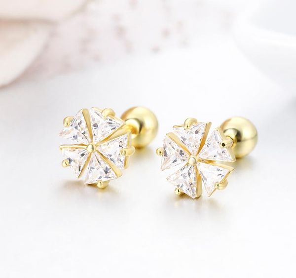 cute flower set triangle cz stones screw back stud earrings for women baby kids girls rose gold color piercing jewelry01, Golden;silver
cute flower set triangle cz stones screw back stud earrings for women baby kids girls rose gold color piercing jewelry01, Golden;silver
