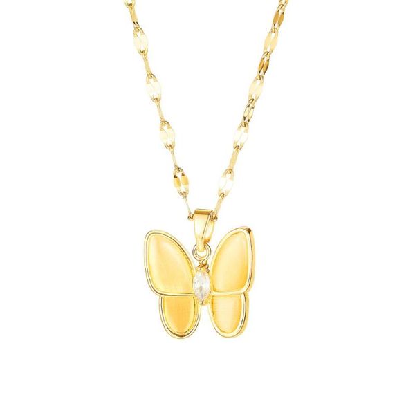 new fashion zircon butterfly pendant necklace temperament versatile titanium steel jewelry woman gift not fade drop shipping, Silver
new fashion zircon butterfly pendant necklace temperament versatile titanium steel jewelry woman gift not fade drop shipping, Silver