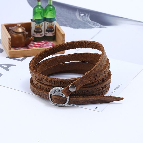 charm bracelets long cool style bracelet for woman men multilayer handmade genuine cowhide leather pulseras daily fashion, Golden;silver
charm bracelets long cool style bracelet for woman men multilayer handmade genuine cowhide leather pulseras daily fashion, Golden;silver