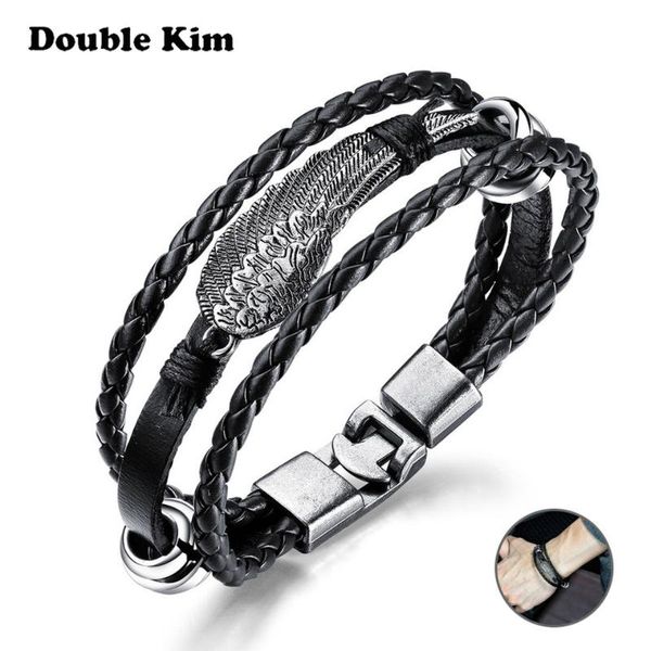 classic men's feather leather bracelet titanium stainless steel material black color bracelet personality fashion jewelry gift
classic men's feather leather bracelet titanium stainless steel material black color bracelet personality fashion jewelry gift