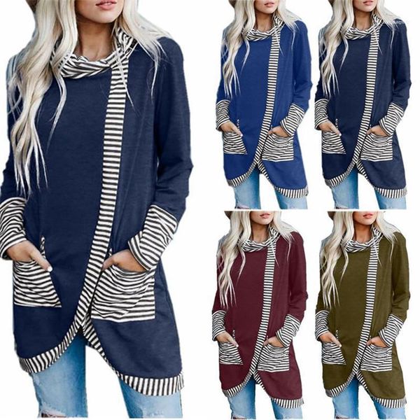 striped printed long sleeve cowl neck panelled pocket dress casual ladies clothes autumn winter womens designer mini dress, Black;gray
striped printed long sleeve cowl neck panelled pocket dress casual ladies clothes autumn winter womens designer mini dress, Black;gray