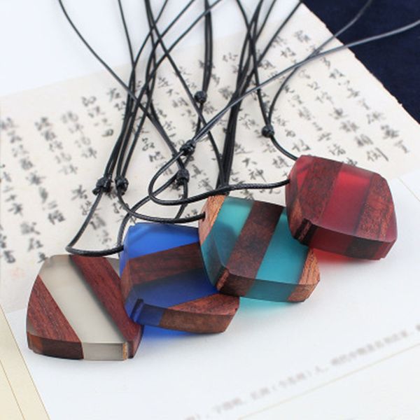 fashion blue resin wooden necklace pendant creative handmade statement necklace for women men gift jewelry, Silver
fashion blue resin wooden necklace pendant creative handmade statement necklace for women men gift jewelry, Silver