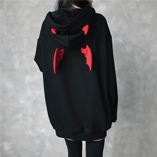 письмо с капюшоном толстовки толстовка devil wing gothic толстовки женщины крупногабаритные streetwear незнакомец вещи harajuku long pullove, Black
письмо с капюшоном толстовки толстовка devil wing gothic толстовки женщины крупногабаритные streetwear незнакомец вещи harajuku long pullove, Black