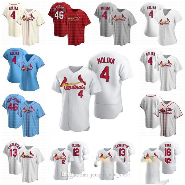 4 yadier molina 2020 jersey 46 paul goldschmidt matt carpenter paul dejong carlos martinez marcell ozuna wong fowler, Blue;black
4 yadier molina 2020 jersey 46 paul goldschmidt matt carpenter paul dejong carlos martinez marcell ozuna wong fowler, Blue;black