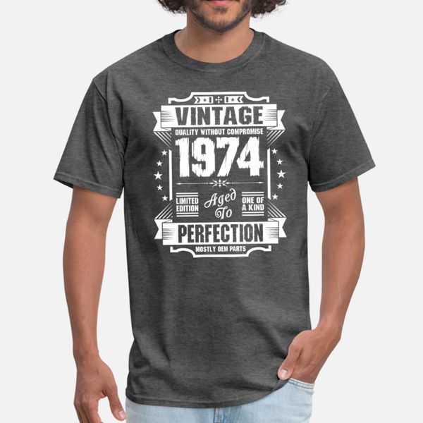 vintage 1974 perfection t shirt men customize tee shirt crew neck kawaii famous basic summer style unique shirt, White;black
vintage 1974 perfection t shirt men customize tee shirt crew neck kawaii famous basic summer style unique shirt, White;black