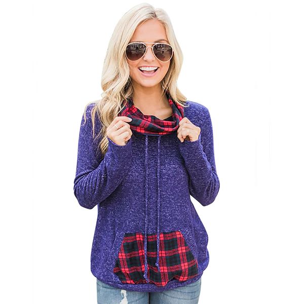 2018 new design large size casual t-shirt stitching pocket sweater fashion lattice pile collar shirt 9062, Blue
2018 new design large size casual t-shirt stitching pocket sweater fashion lattice pile collar shirt 9062, Blue
