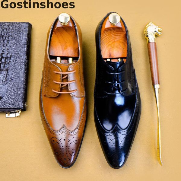 formal shoes men black brown genuine cow leather formal derby brogue shoes lace-up pointed wing-tip cut-out breathable men
formal shoes men black brown genuine cow leather formal derby brogue shoes lace-up pointed wing-tip cut-out breathable men