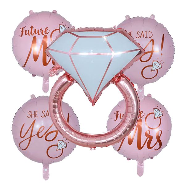 1/5pcs diamond ring foil balloon 22inch rose gold bride to be balloon letter bridal shower wedding engagement decoration
1/5pcs diamond ring foil balloon 22inch rose gold bride to be balloon letter bridal shower wedding engagement decoration
