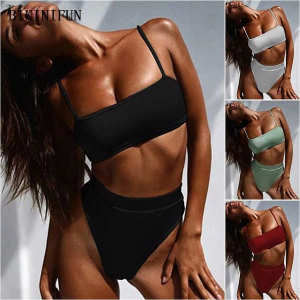 women's swimwear 2021 flat bralette swimsuit women solid color backless bathing suit s-xl girl high waist beachwear bikini set, White;black
women's swimwear 2021 flat bralette swimsuit women solid color backless bathing suit s-xl girl high waist beachwear bikini set, White;black
