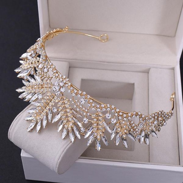 bridal crown handmade crystal leaves crown headband headdress birthday party headdress bridal jewelry accessories k2, Golden;silver
bridal crown handmade crystal leaves crown headband headdress birthday party headdress bridal jewelry accessories k2, Golden;silver