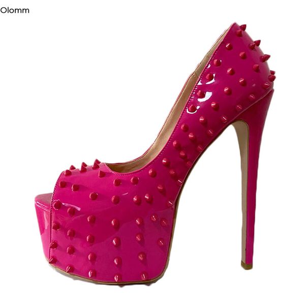 olomm women platform shiny pumps studded stiletto heels peep toe gorgeous 5 colors night club shoes women plus us size 5-20, Black
olomm women platform shiny pumps studded stiletto heels peep toe gorgeous 5 colors night club shoes women plus us size 5-20, Black