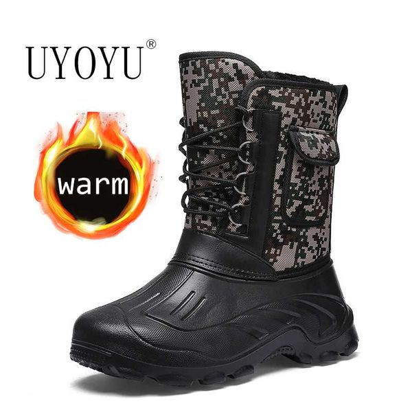 uyoyu 2020 winter camouflage snow men boots rain shoes waterproof with fur plush warm male casual mid-calf work fishing boot, Black
uyoyu 2020 winter camouflage snow men boots rain shoes waterproof with fur plush warm male casual mid-calf work fishing boot, Black